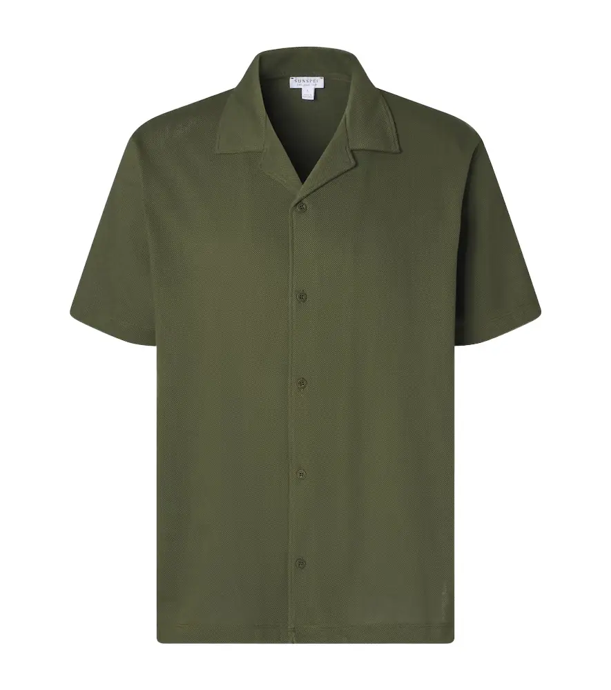 Sunspel Riviera cotton mesh polo shirt