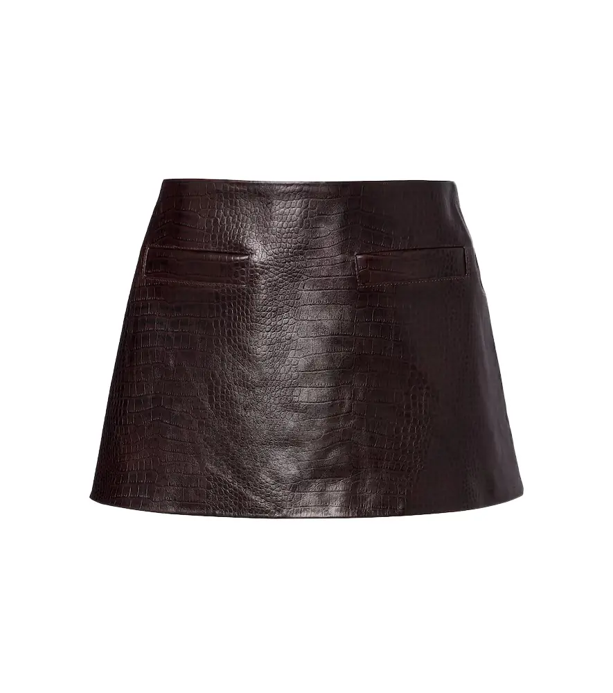 The Frankie Shop Rory croc-effect leather miniskirt