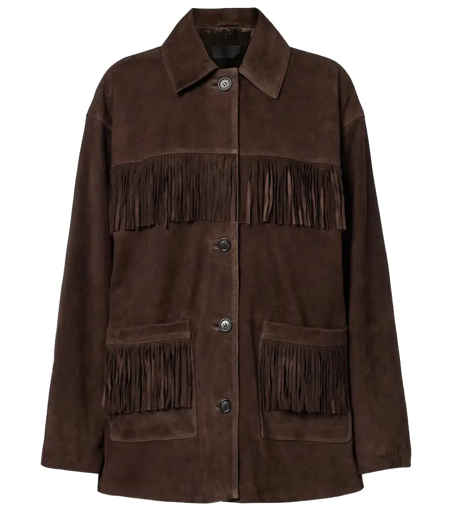 Nili Lotan Foudre fringed suede jacket