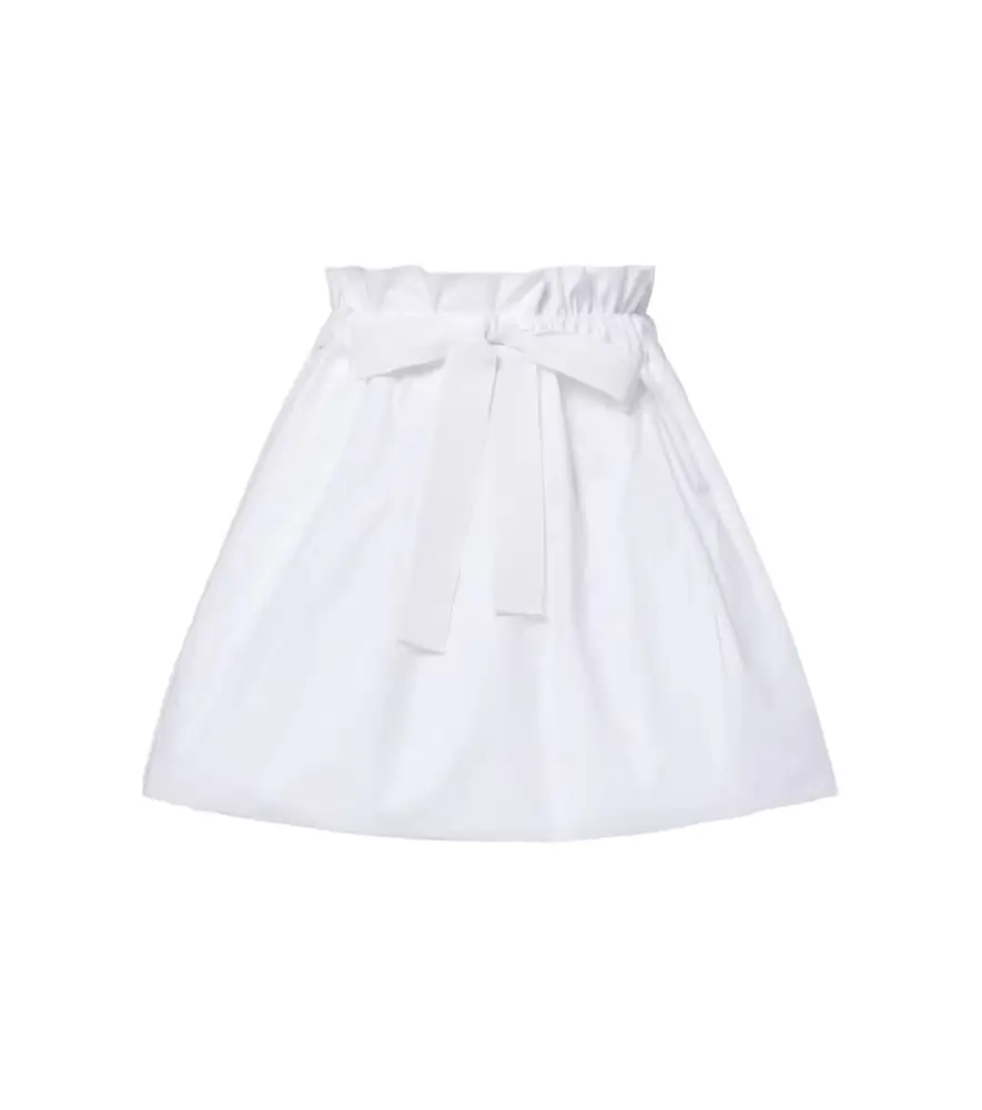 Patou Gathered cotton miniskirt