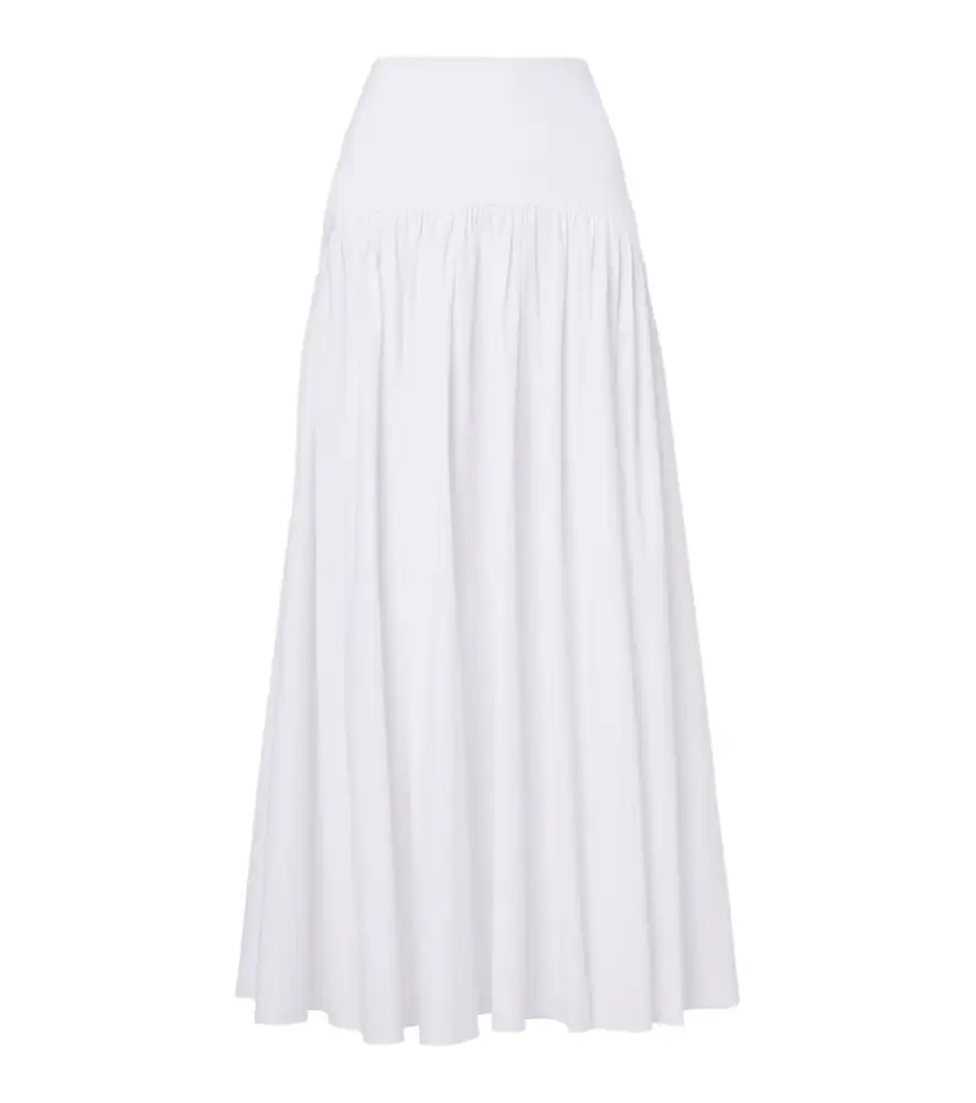 Staud Procida cotton poplin maxi skirt
