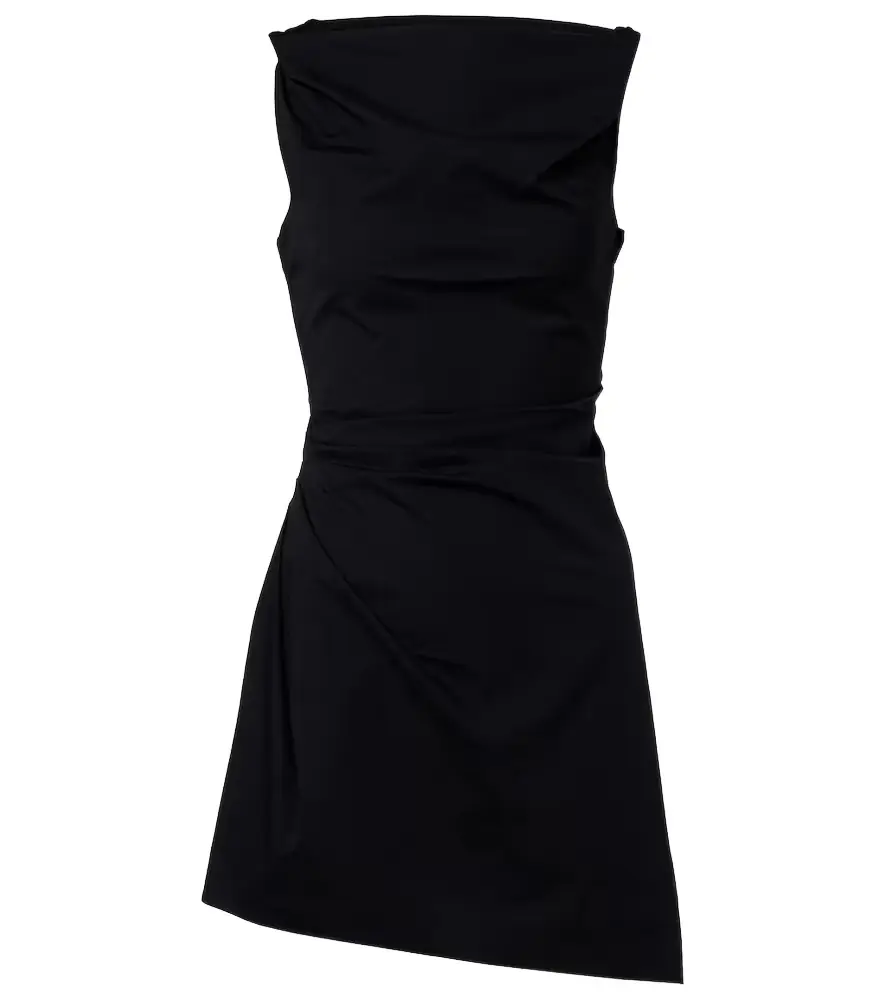 Staud Callie asymmetric cotton minidress