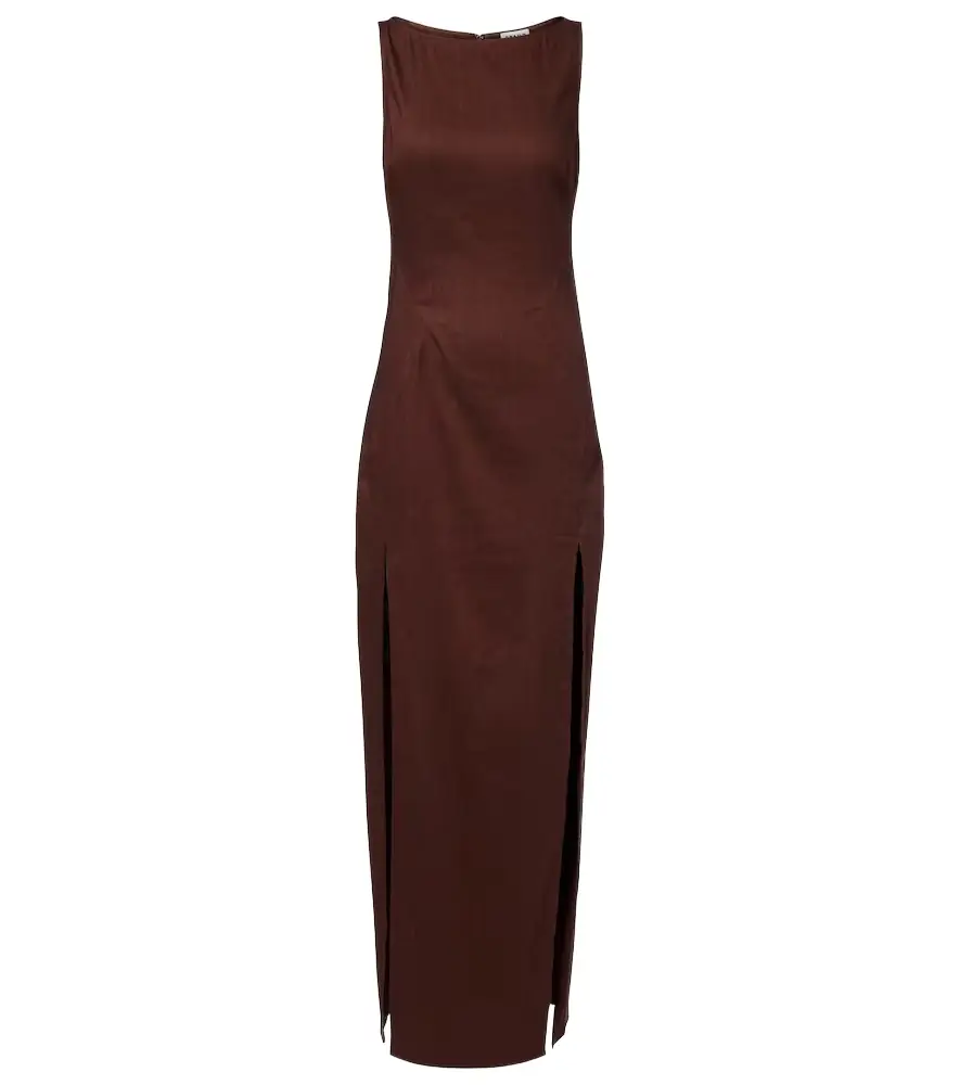 Staud Costa linen-blend maxi dress