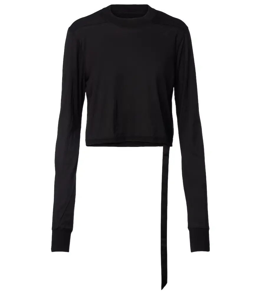 Rick Owens Belted cotton jersey T-shirt