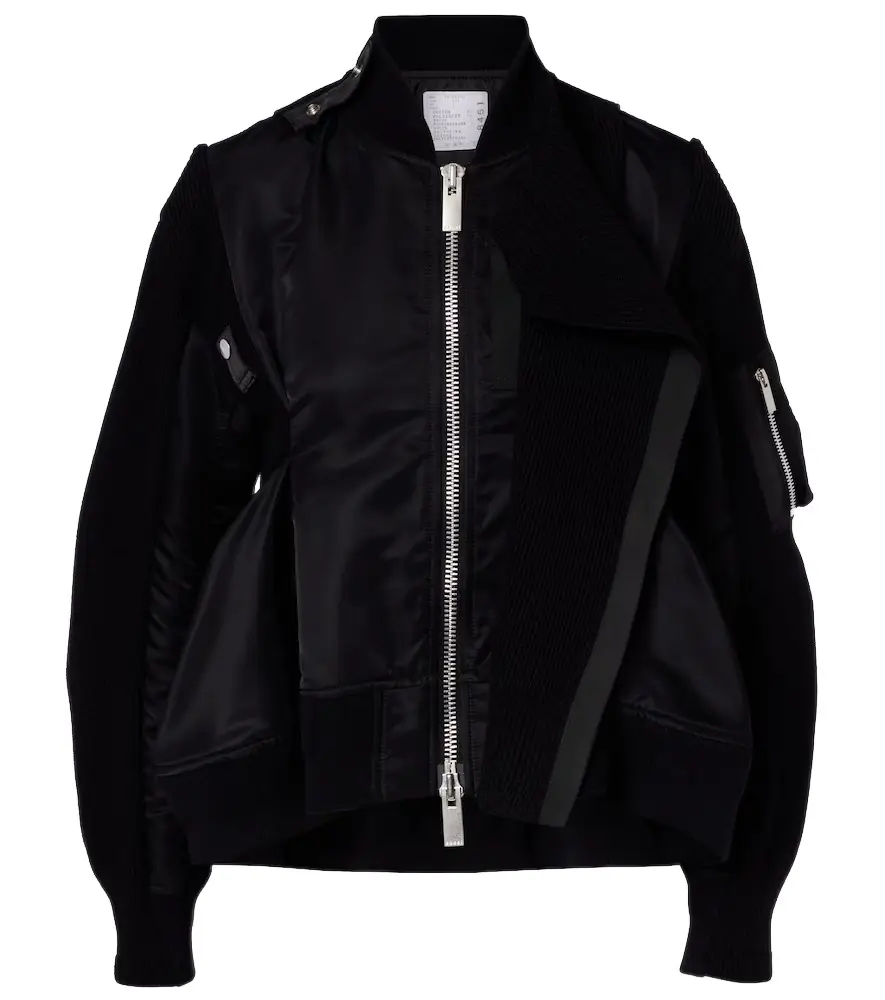 Sacai Paneled blouson jacket