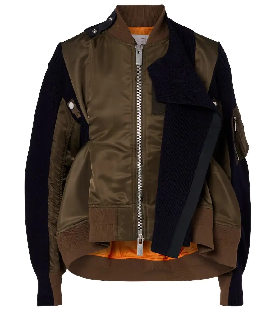 Sacai Paneled blouson jacket