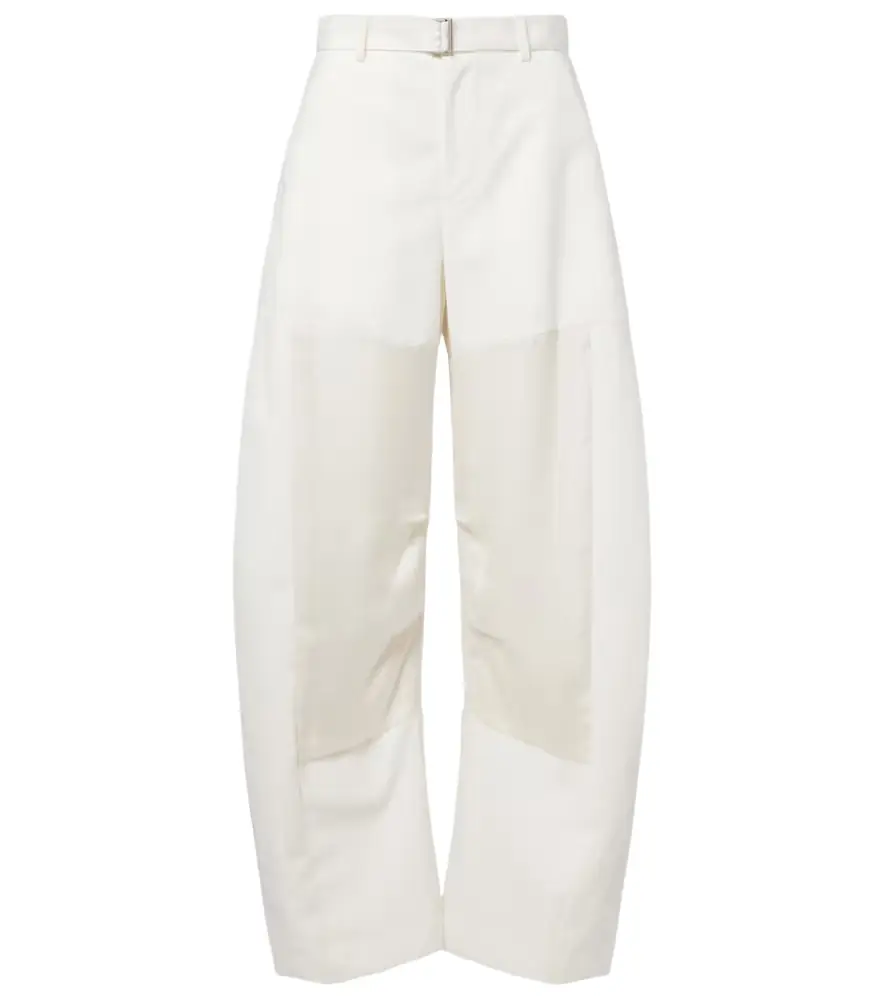 Sacai Belted barrel-leg pants