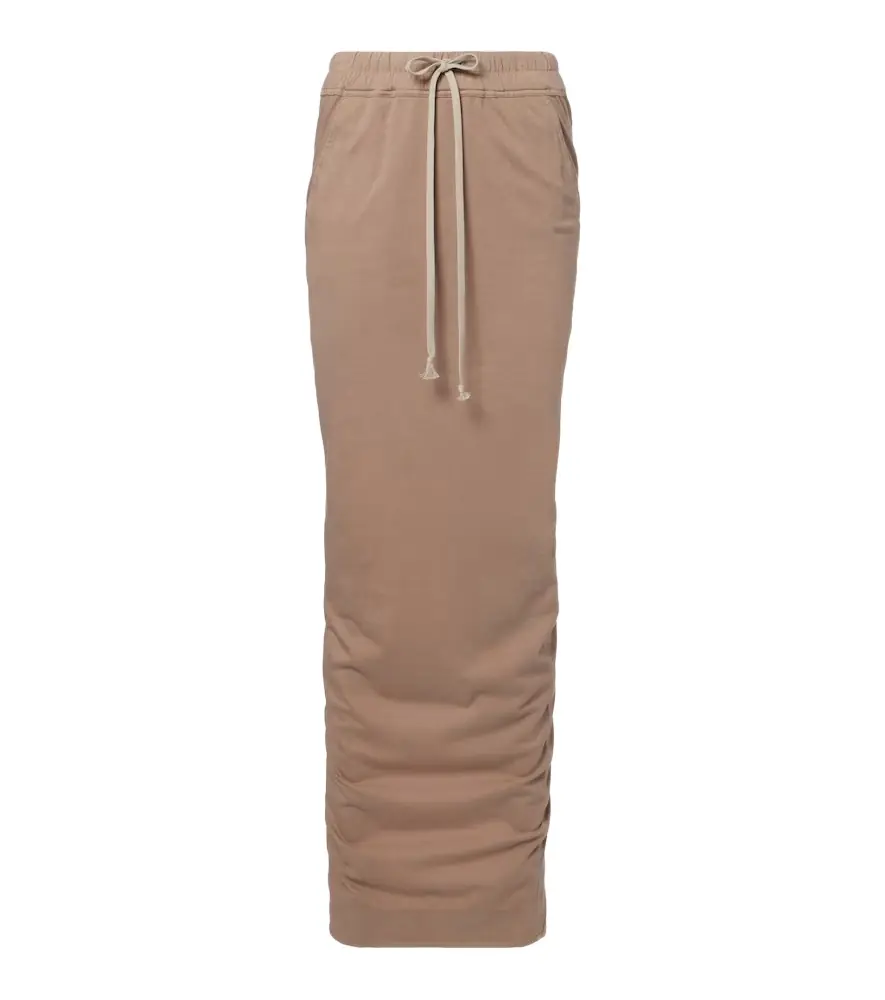 Rick Owens Cotton jersey maxi skirt