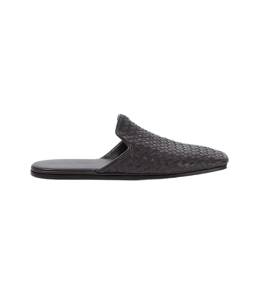 Bottega Veneta Palazzo Intrecciato leather mules