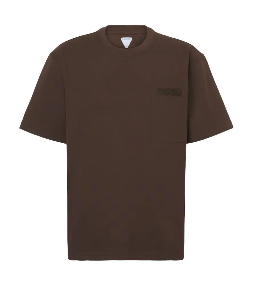 Bottega Veneta Suede-trimmed cotton jersey T-shirt