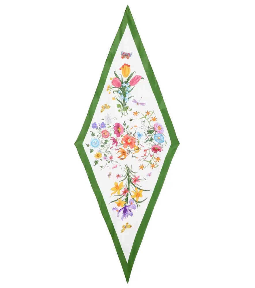 Gucci Printed silk twill scarf