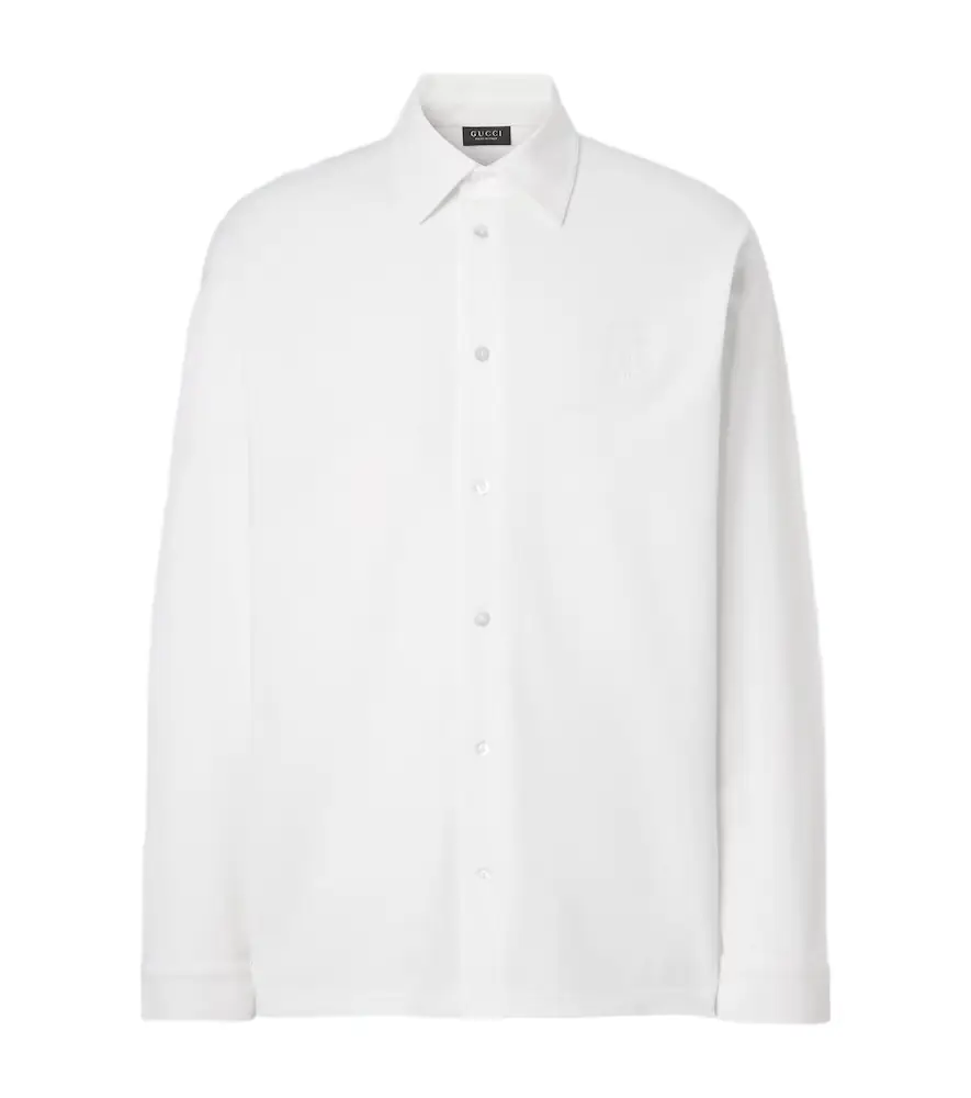 Gucci Cotton-blend piqué shirt