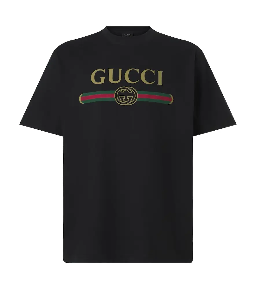 Gucci Logo cotton and silk jersey T-shirt