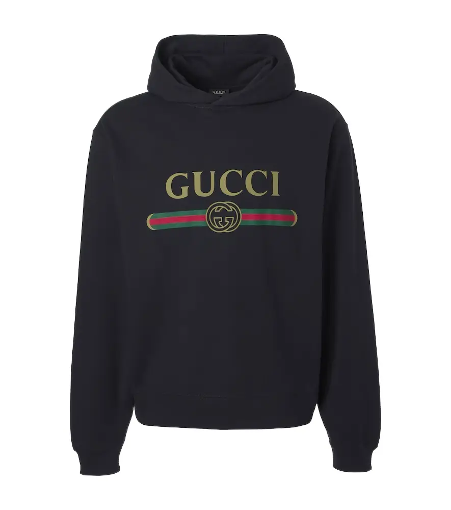 Gucci Logo cotton and cashmere jersey hoodie