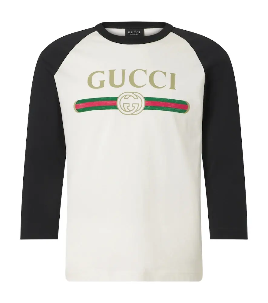 Gucci Logo cotton and silk jersey T-shirt