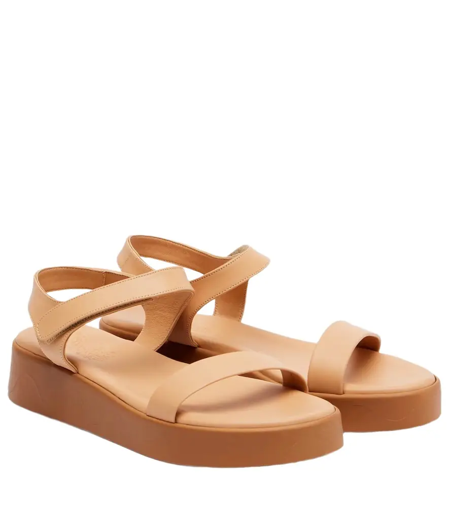 Ancient Greek Sandals Leather platform sandals