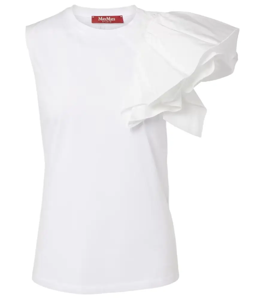 Max Mara Elegante Taglio cotton jersey top