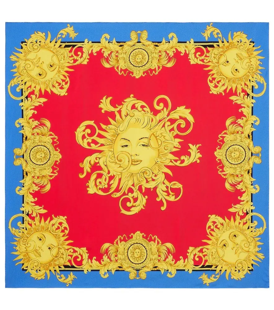 Versace Printed silk twill scarf