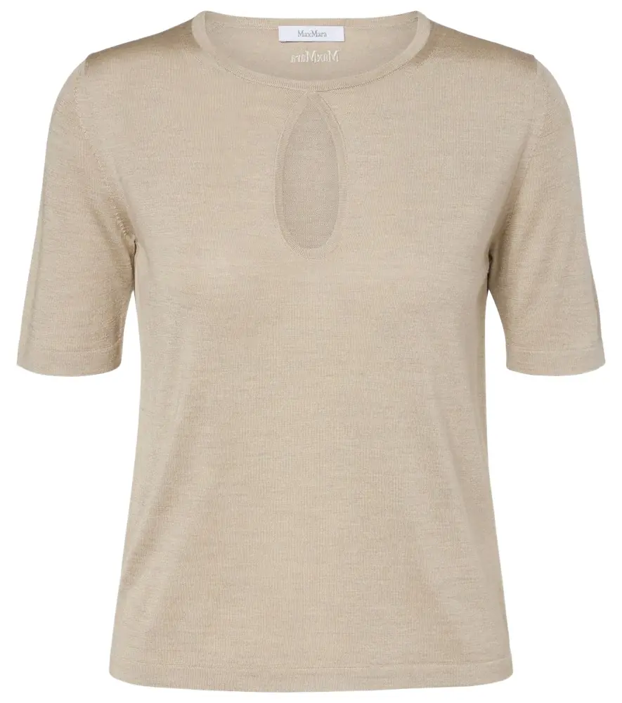 Max Mara Valido silk and cashmere top