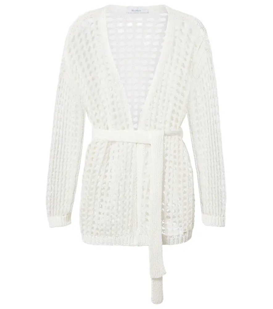 Max Mara Gelo open-knit cotton wrap cardigan