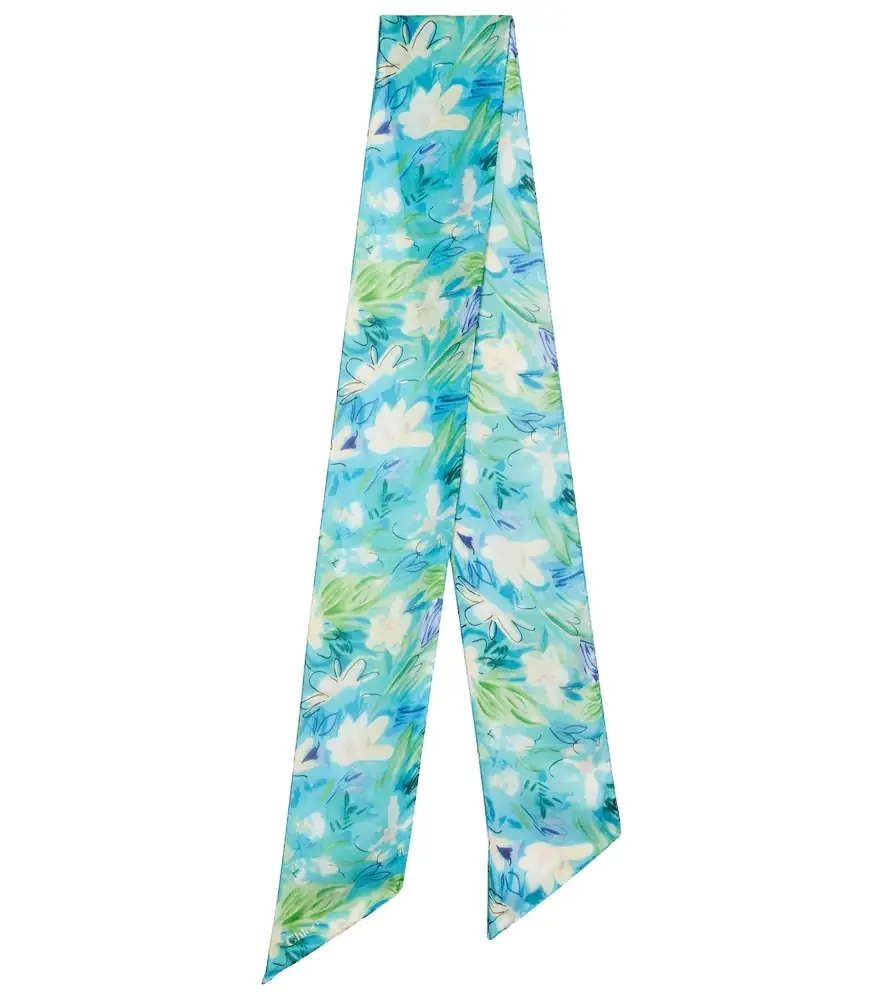 Chloe Chloé Chloé Wild Flowers floral silk scarf