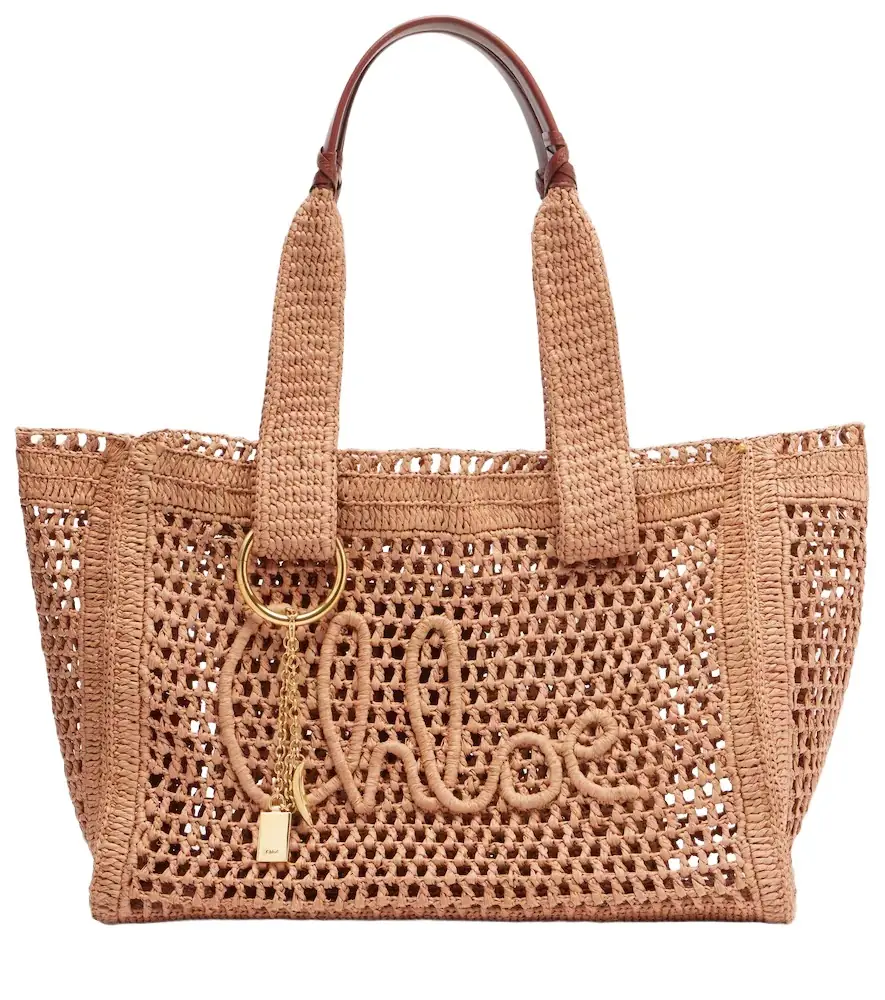 Chloe Chloé Summer Banana raffia tote bag
