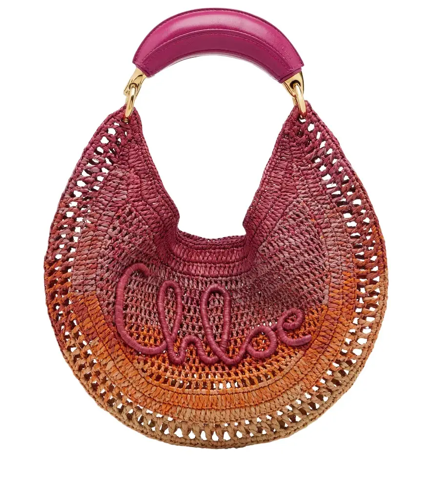Chloe Chloé Summer Banana Medium raffia shoulder bag