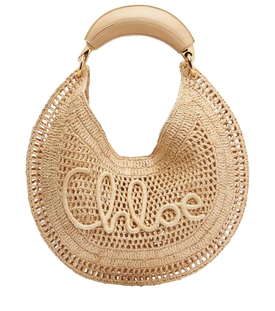 Chloe Chloé Summer Banana raffia shoulder bag