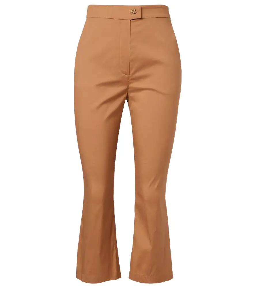 Max Mara Curve cotton-blend cropped straight pants