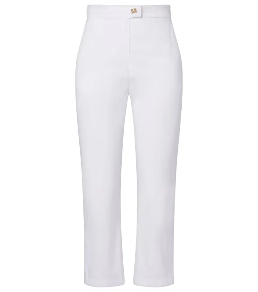 Max Mara Curve cotton-blend cropped straight pants