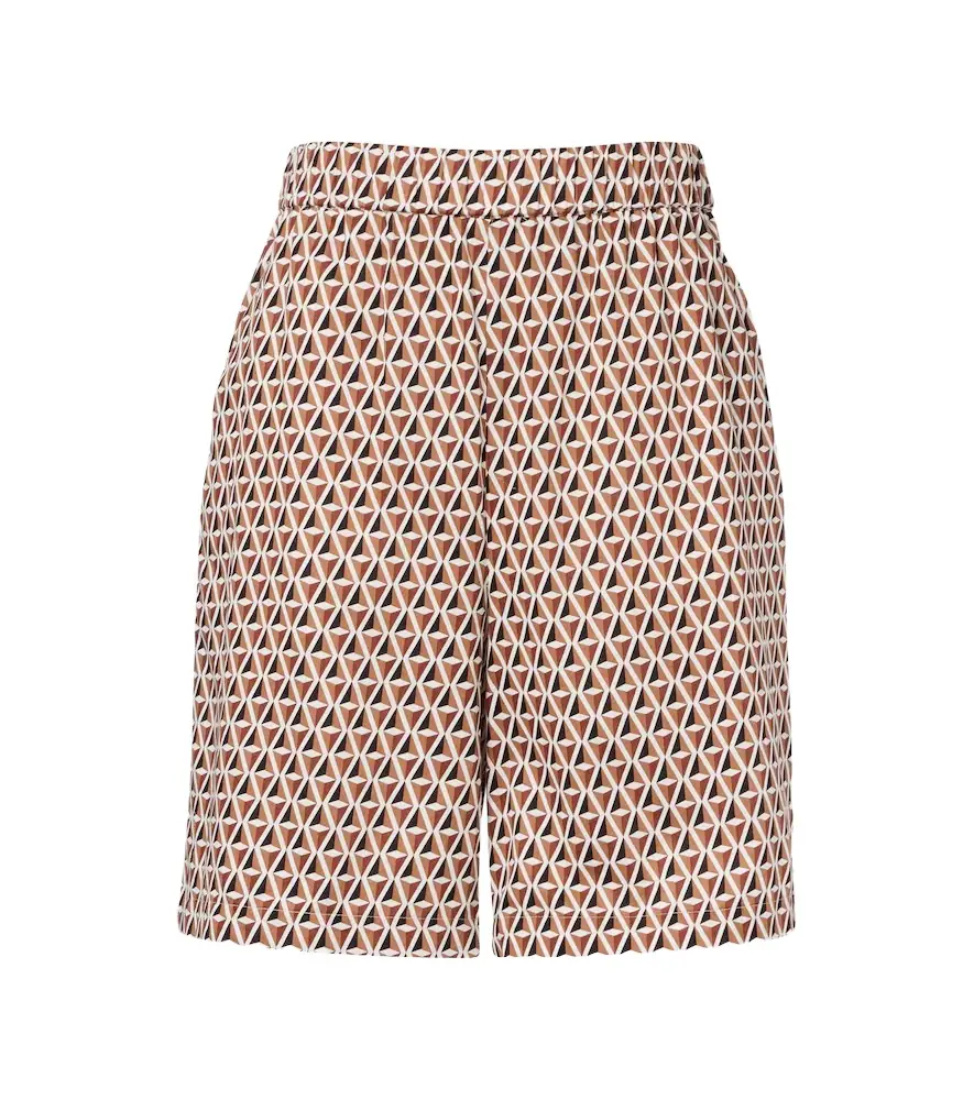 Max Mara Omelia printed cotton Bermuda shorts