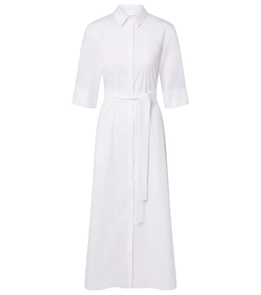 Max Mara Cognac cotton-blend midi dress