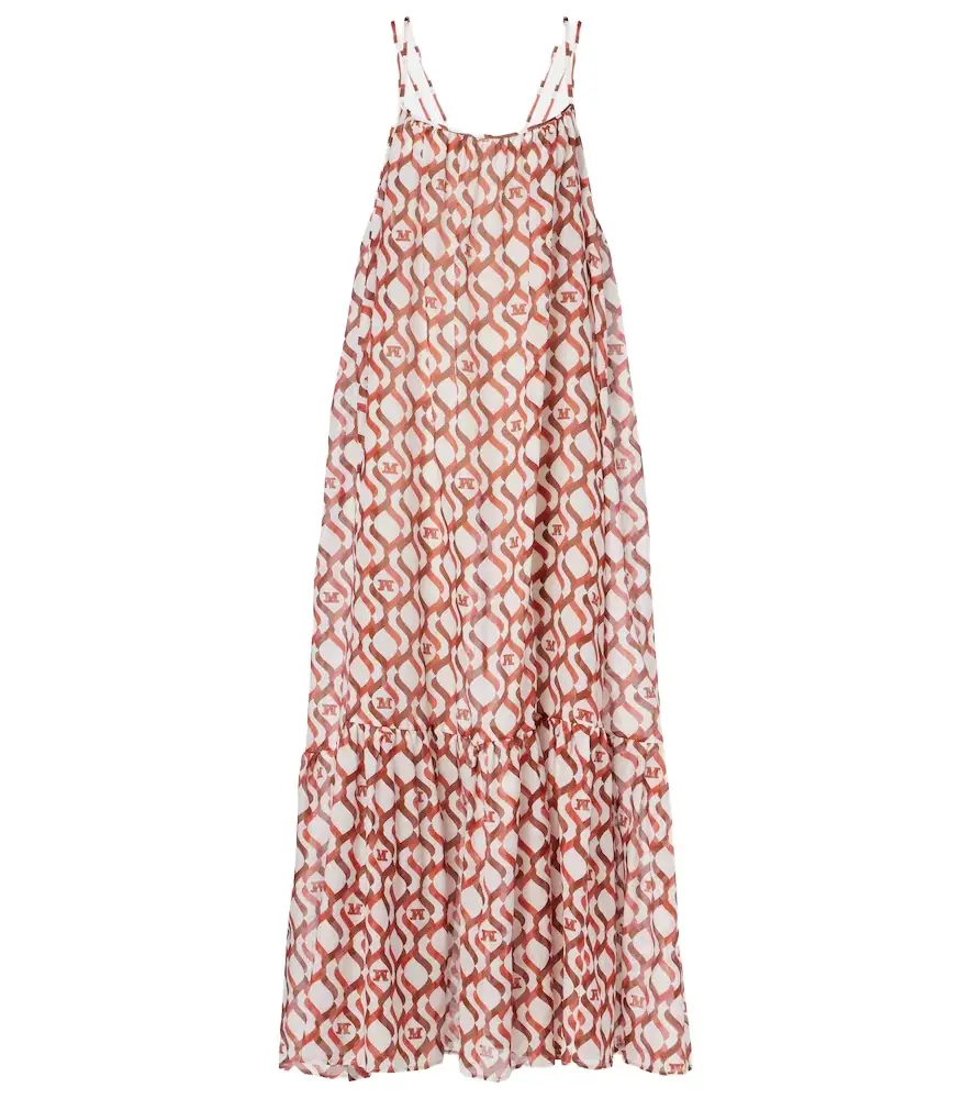 Max Mara Alisso printed cotton and silk midi dress