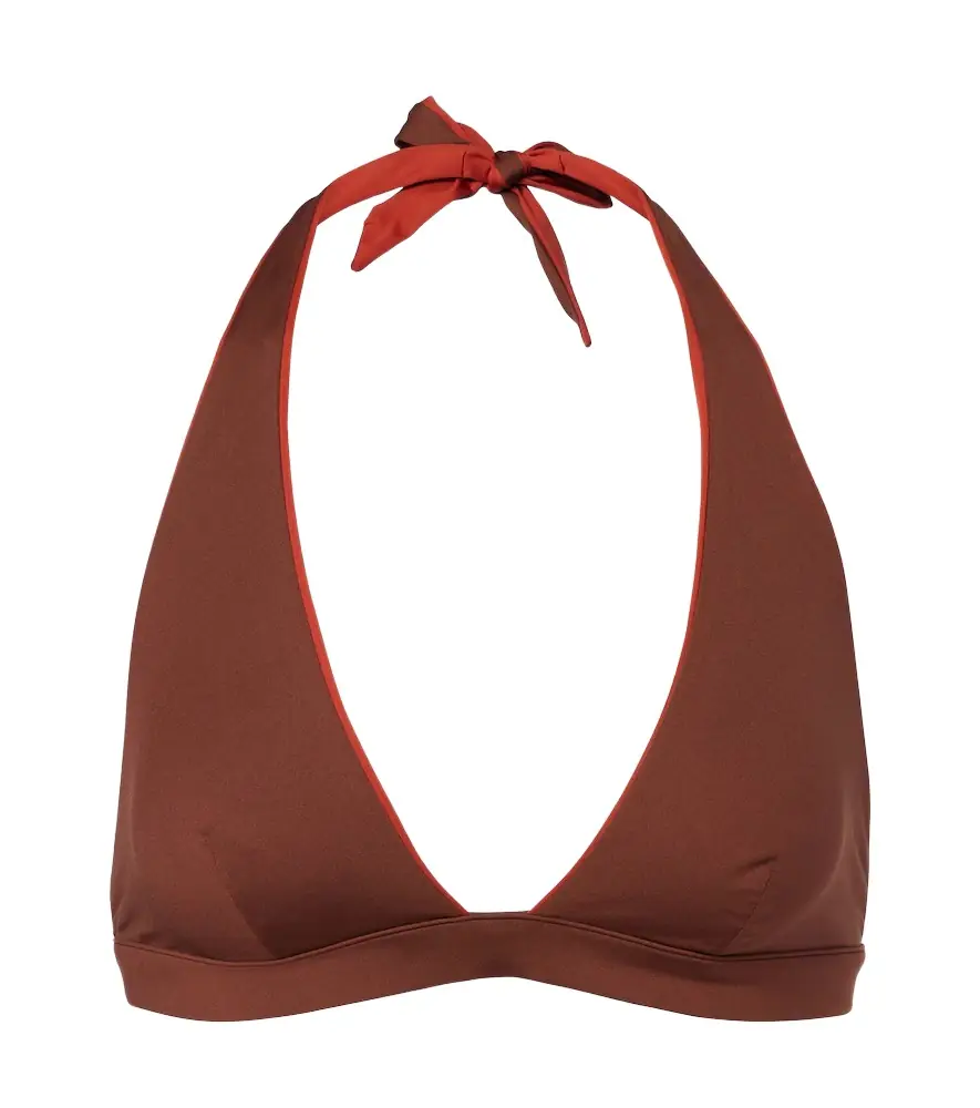 Max Mara Bazia reversible halterneck bikini top