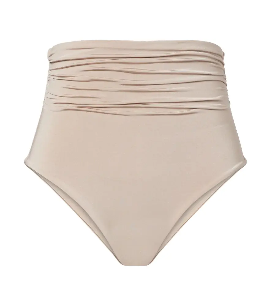 Max Mara Salli draped high-rise bikini bottoms