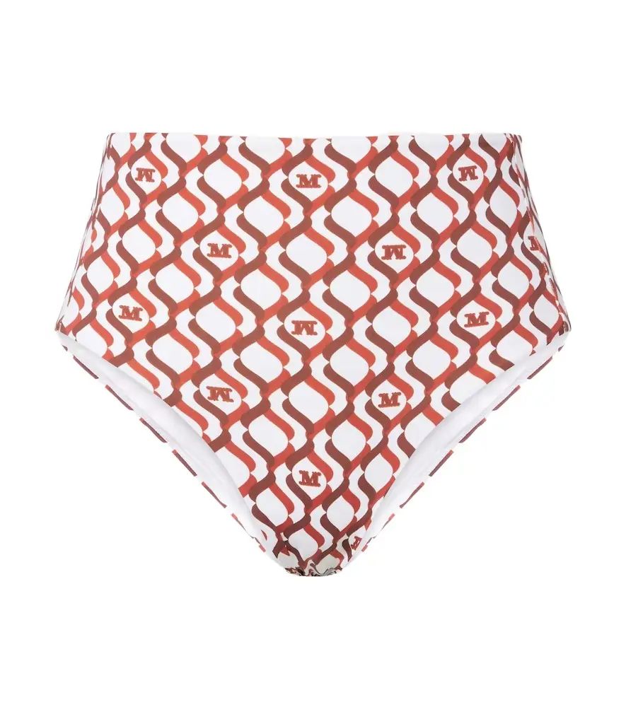 Max Mara Stilla printed high-rise bikini bottoms