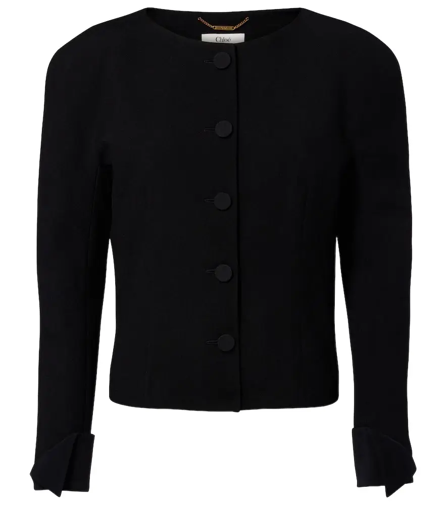Chloe Chloé Virgin wool crêpe cardigan