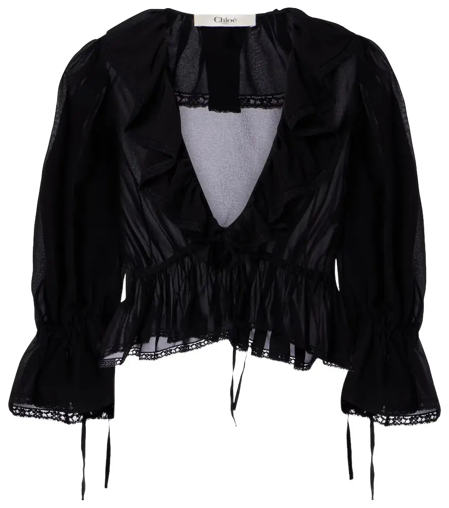 Chloe Chloé Ruffled silk blouse