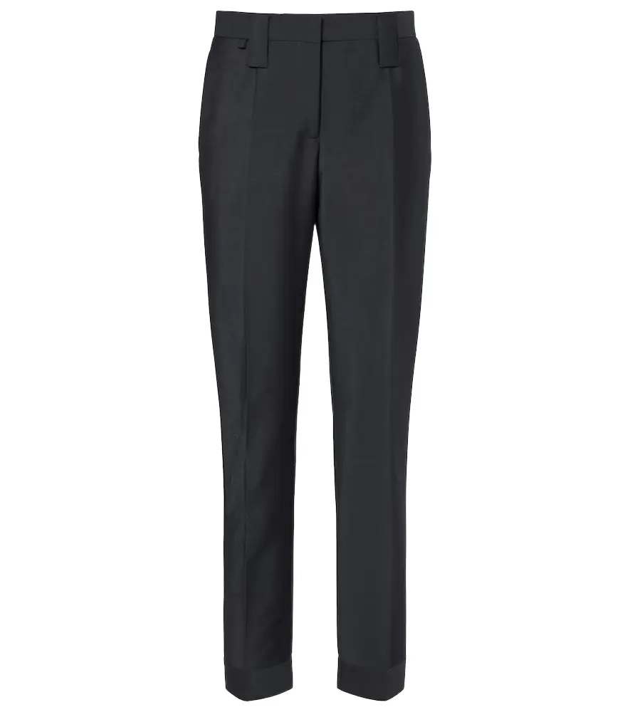 Versace Wool and mohair tapered pants