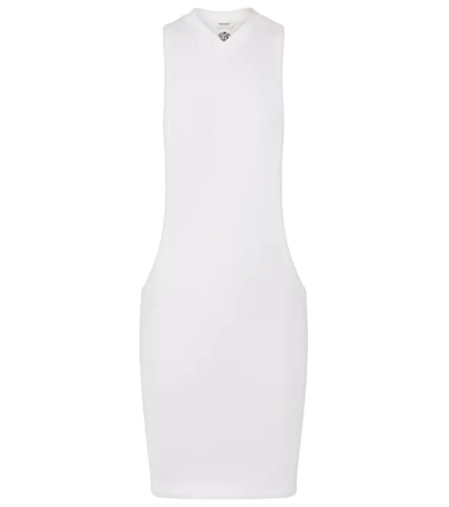 Versace Cotton-blend jersey minidress