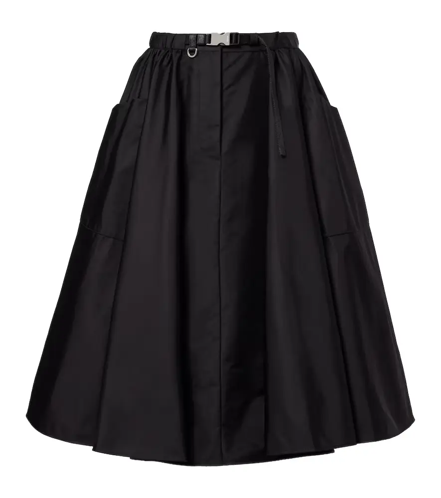 Prada Re-Nylon belted midi skirt