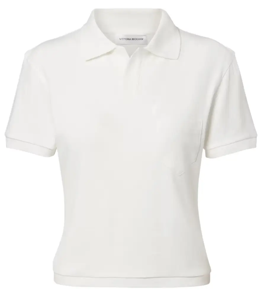 Victoria Beckham Cotton and linen polo shirt