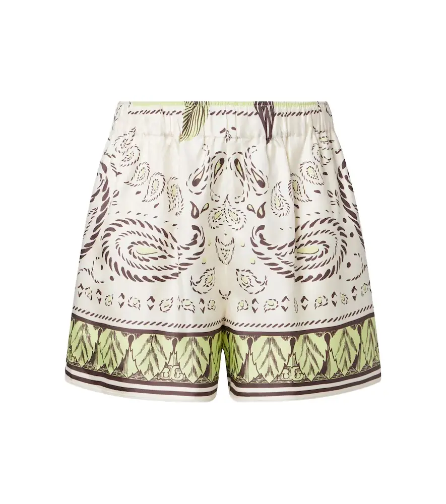 Tory Burch Printed silk shorts