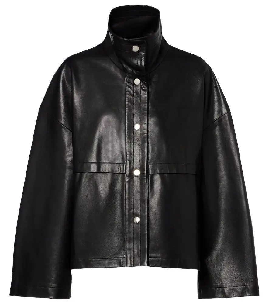 Nour Hammour Park leather jacket