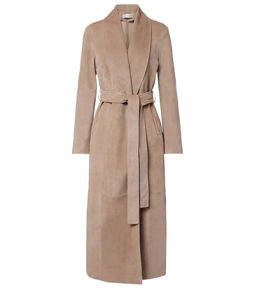 Nour Hammour Gallery suede coat