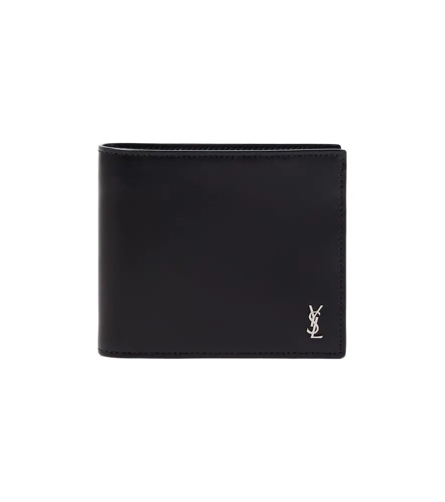 Saint Laurent Tiny Cassandre leather bi-fold wallet