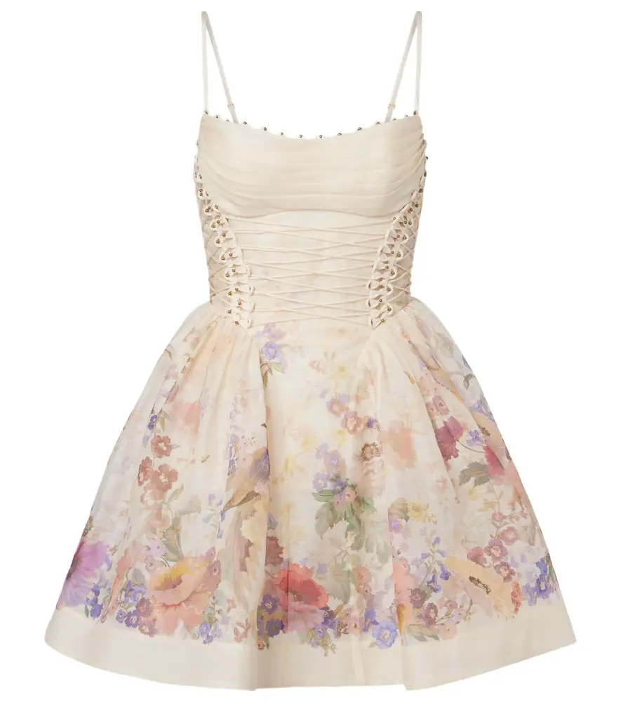 Zimmermann Alchemy floral linen and silk minidress