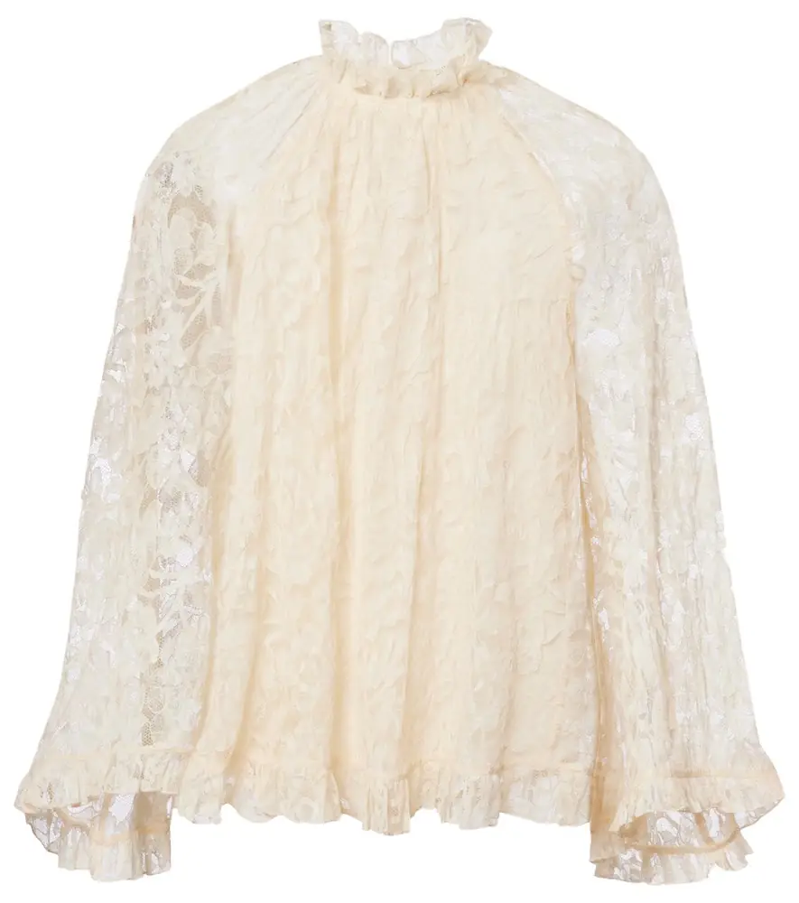 Zimmermann Carousel ruffled lace blouse