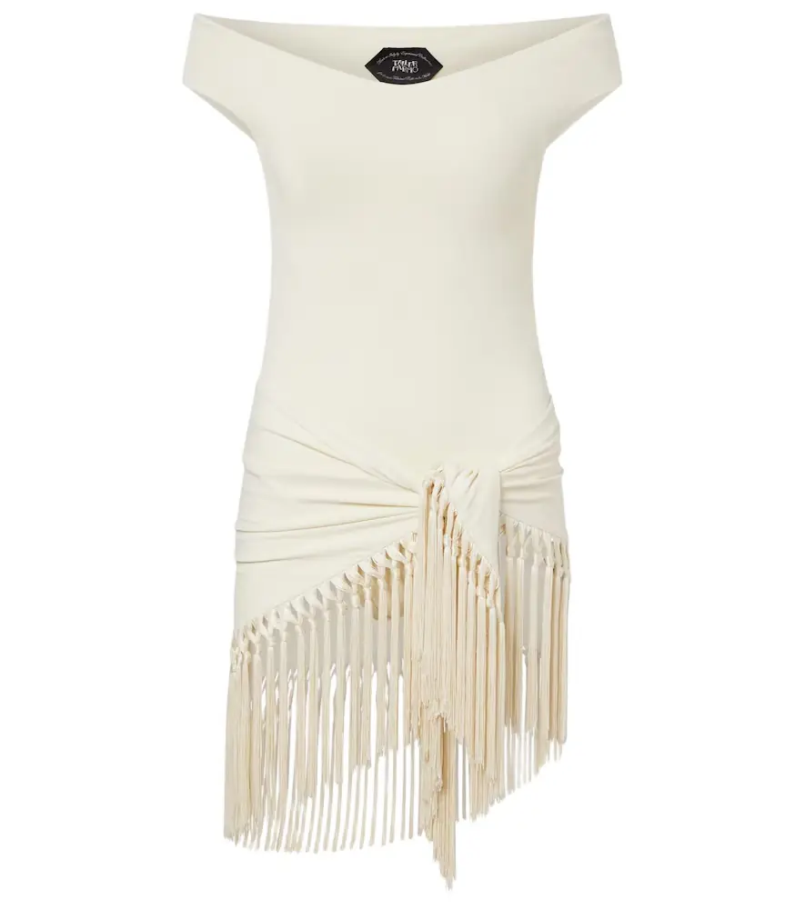Taller Marmo Romy fringed swimsuit and beach cover-up set