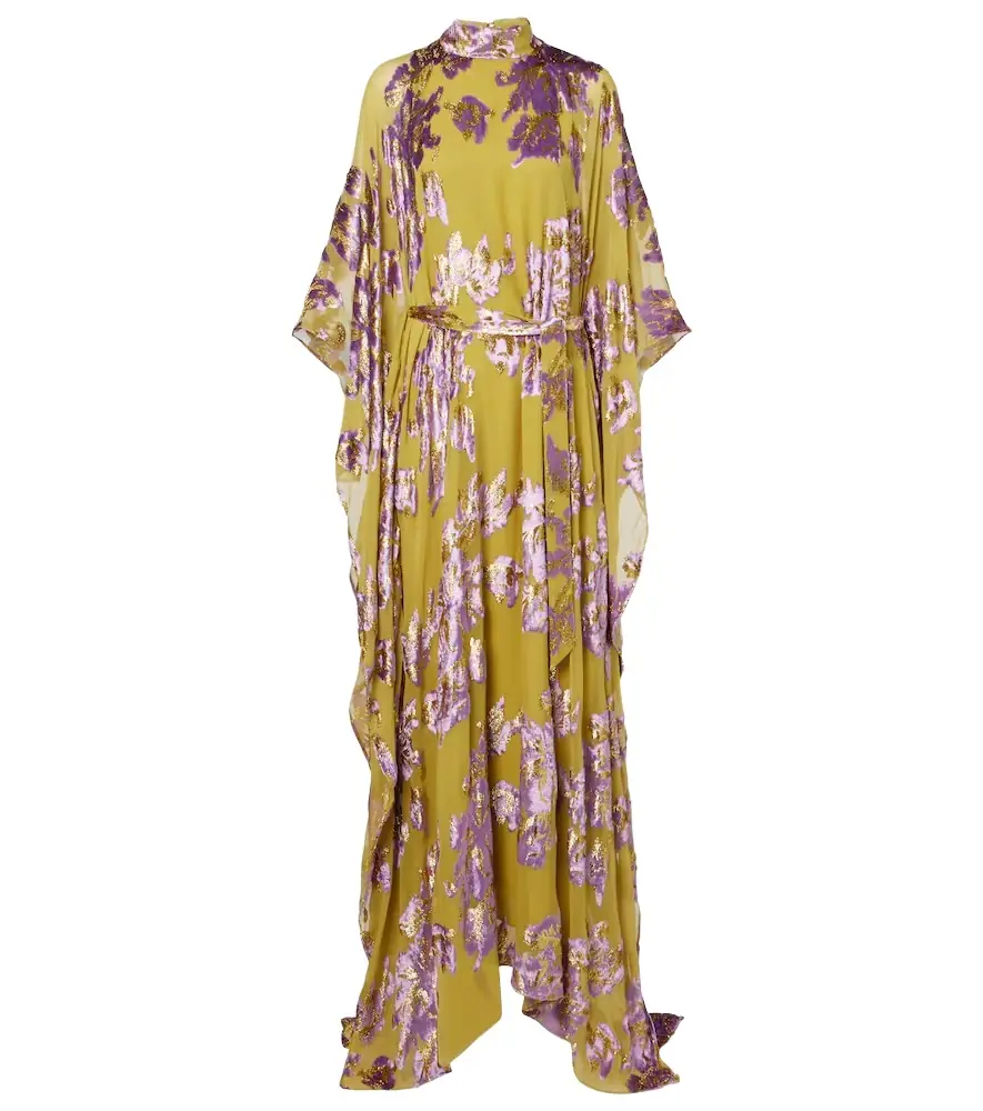 Taller Marmo Leonor floral fil coupé kaftan